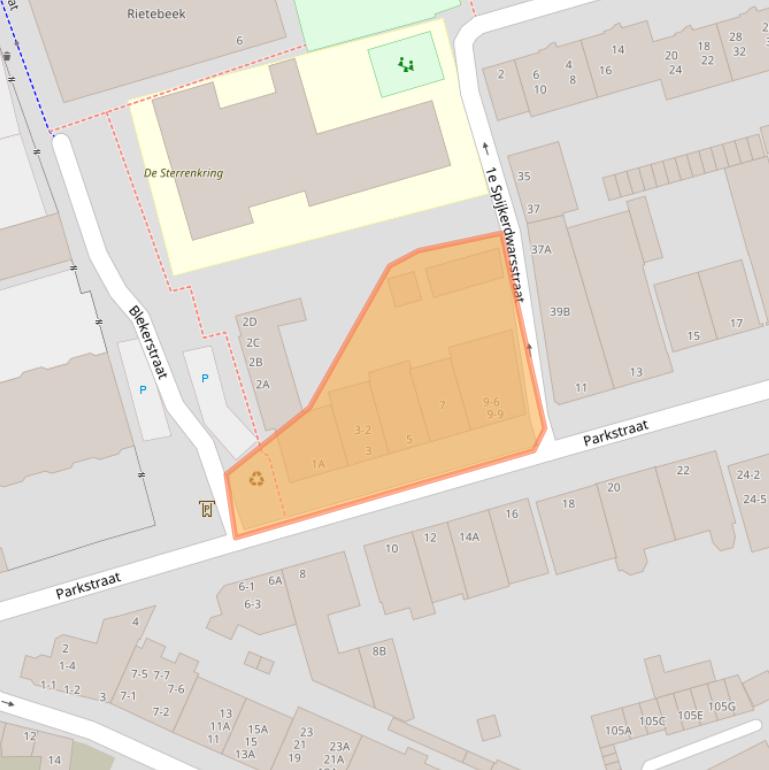 Kaart van postcodegebied 6828JB.