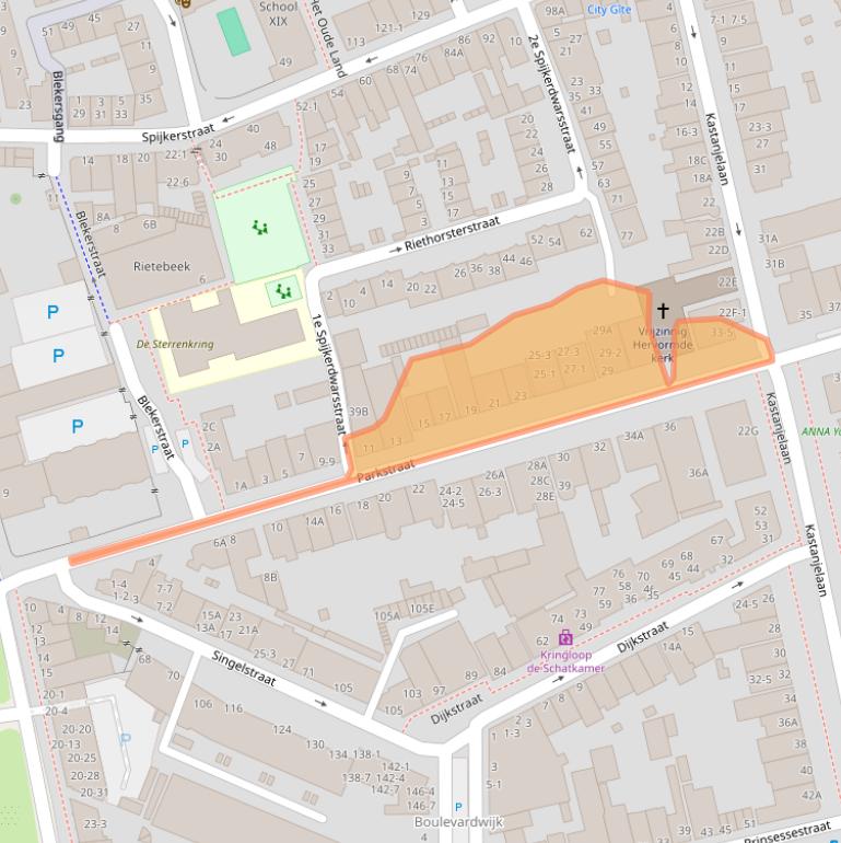 Kaart van postcodegebied 6828JC.