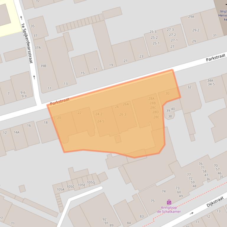 Kaart van postcodegebied 6828JJ.