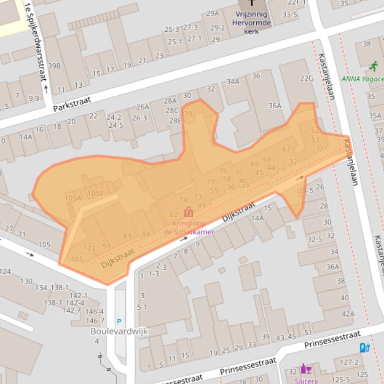 Kaart van postcodegebied 6828JS.