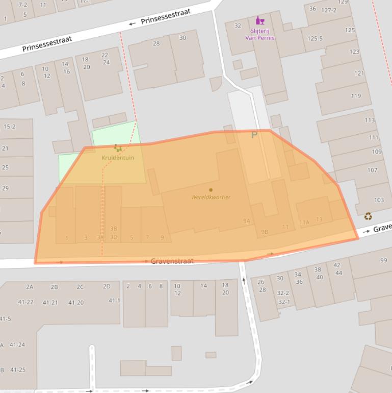 Kaart van postcodegebied 6828JW.