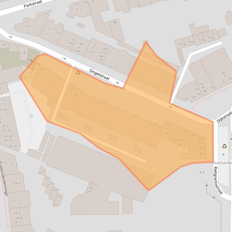 Kaart van postcodegebied 6828JZ.