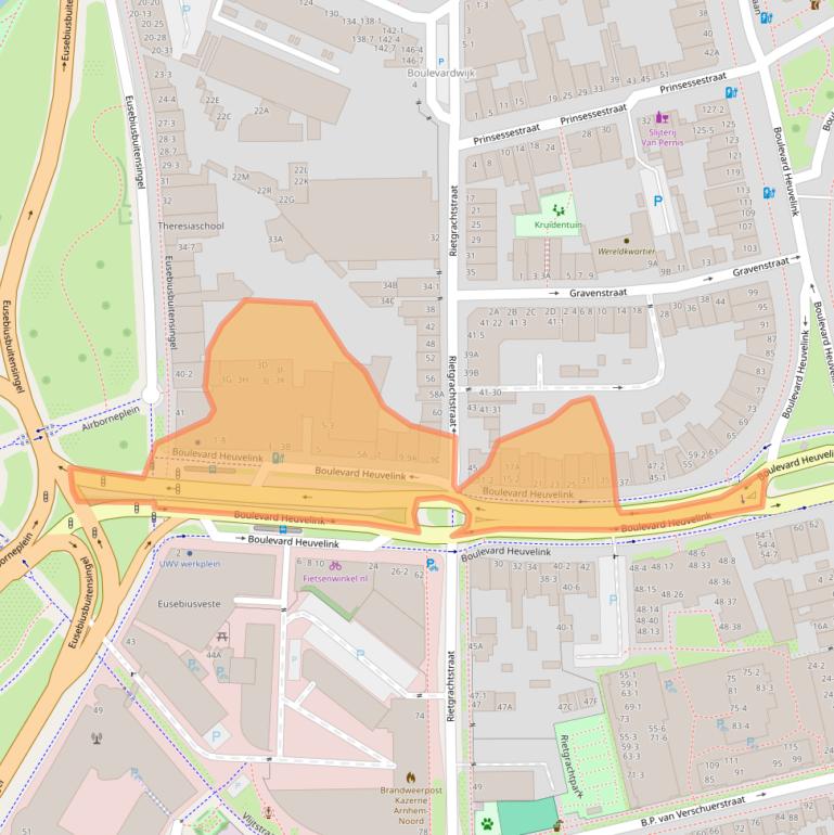 Kaart van postcodegebied 6828KG.