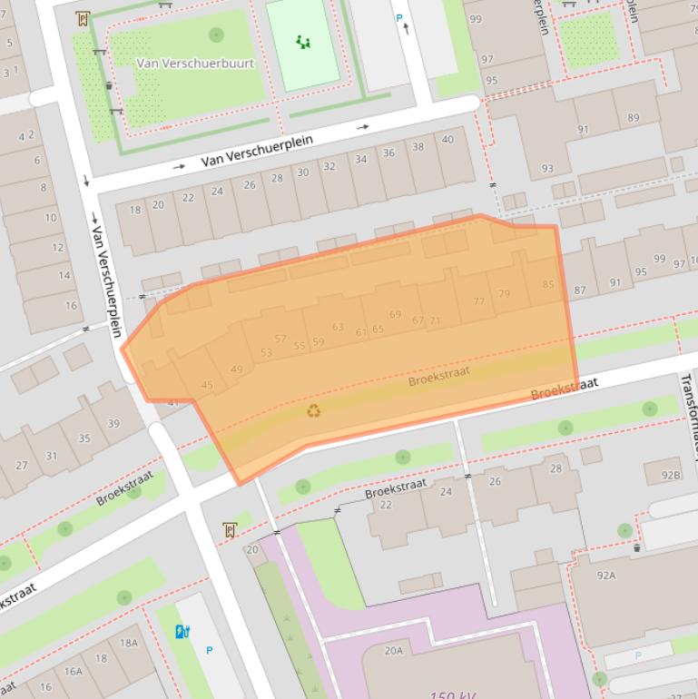 Kaart van postcodegebied 6828PM.