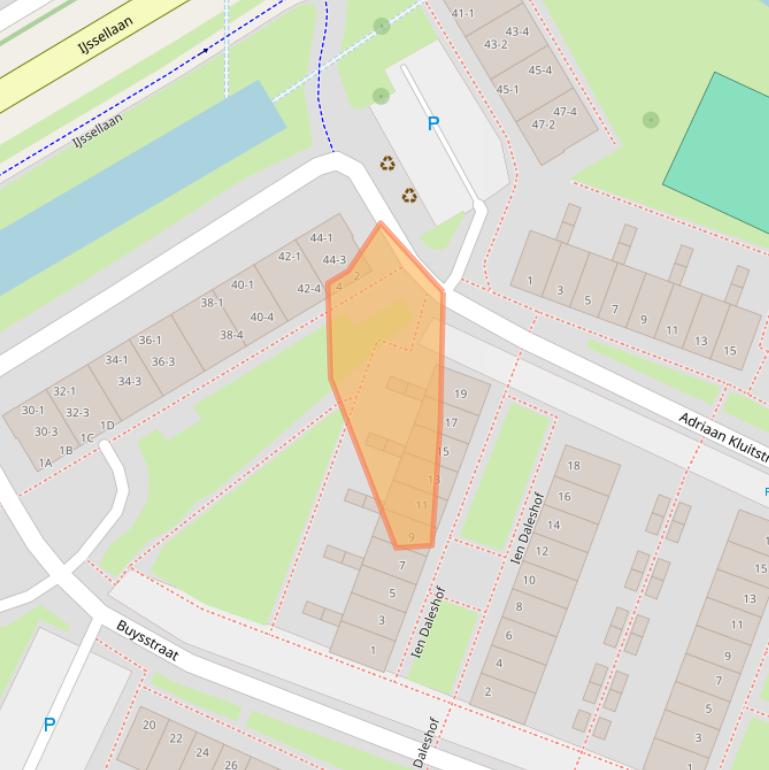 Kaart van postcodegebied 6828SZ.