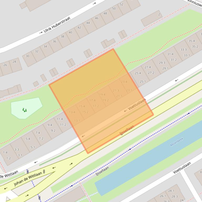 Kaart van postcodegebied 6828TB.