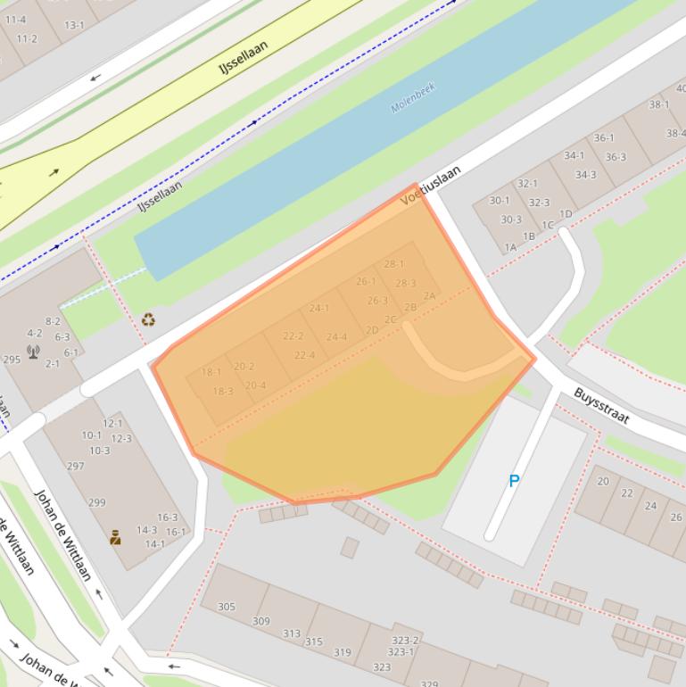 Kaart van postcodegebied 6828TG.