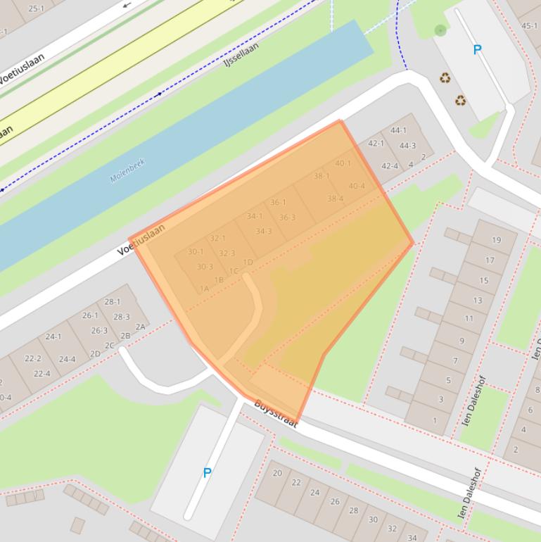 Kaart van postcodegebied 6828TH.