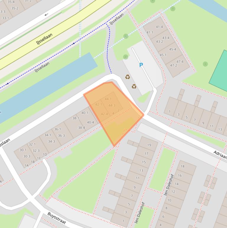 Kaart van postcodegebied 6828TJ.