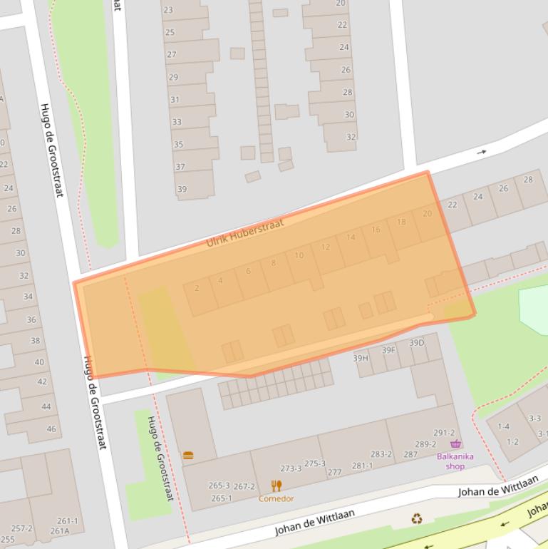 Kaart van postcodegebied 6828TM.