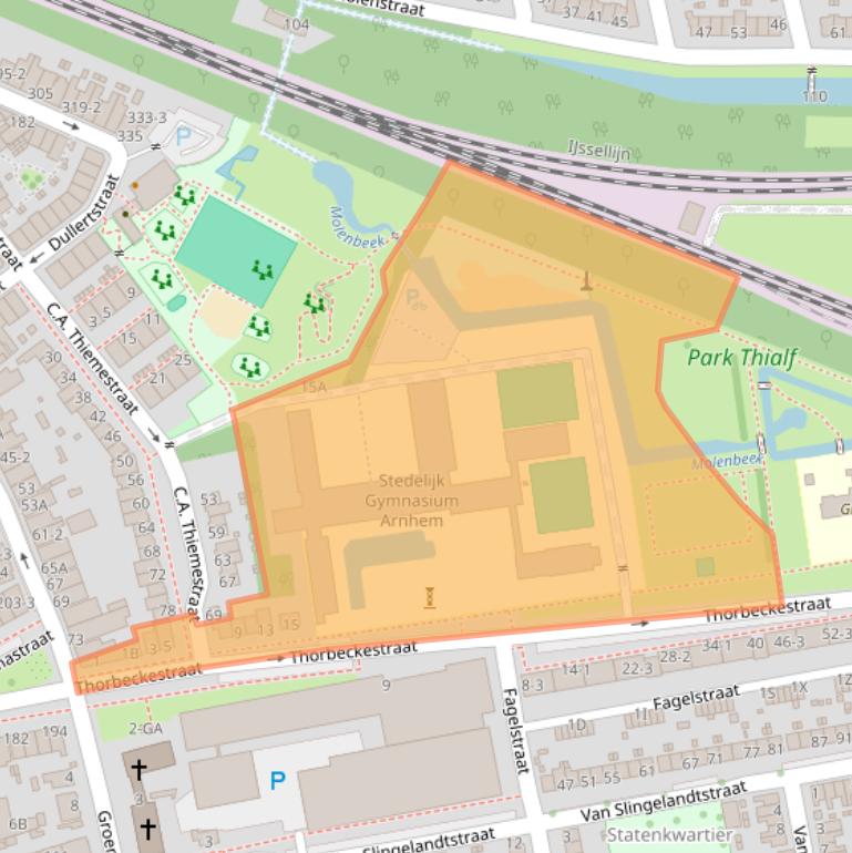 Kaart van postcodegebied 6828TS.