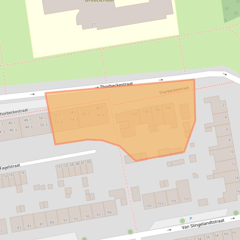 Kaart van postcodegebied 6828TZ.