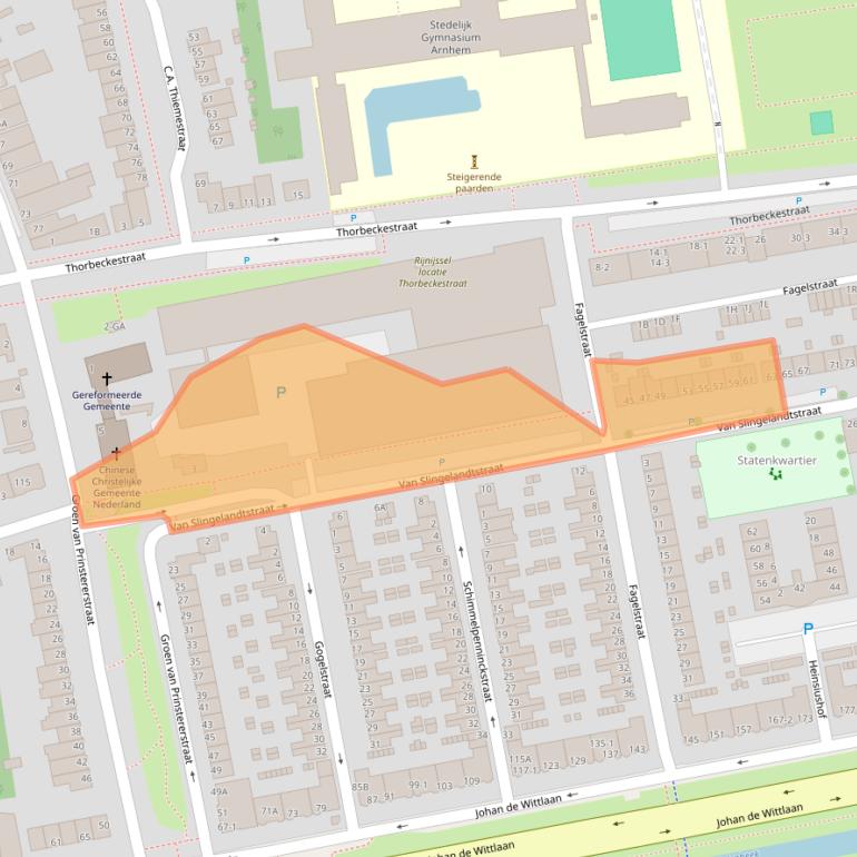 Kaart van postcodegebied 6828VC.
