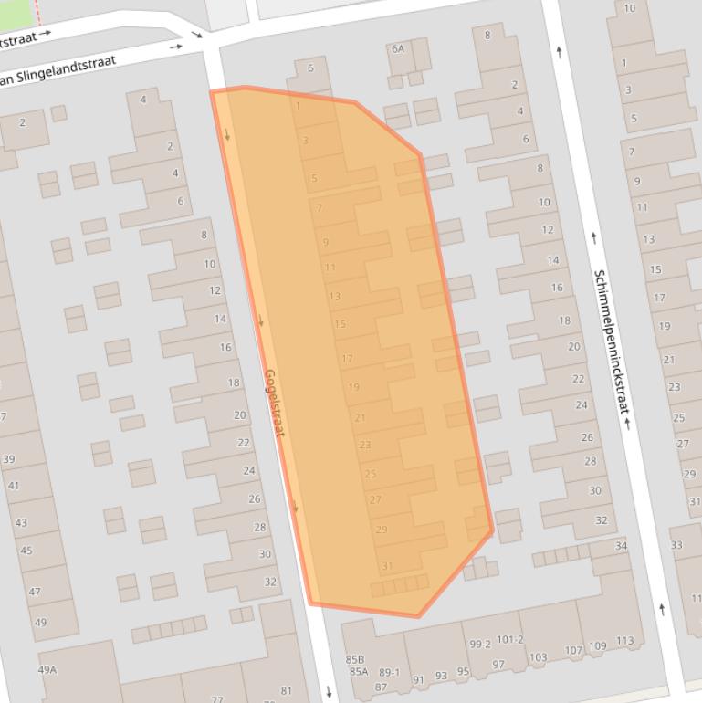 Kaart van postcodegebied 6828VT.