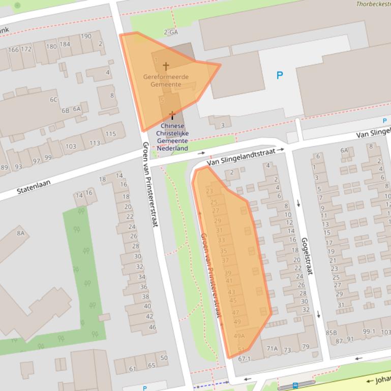 Kaart van postcodegebied 6828VW.