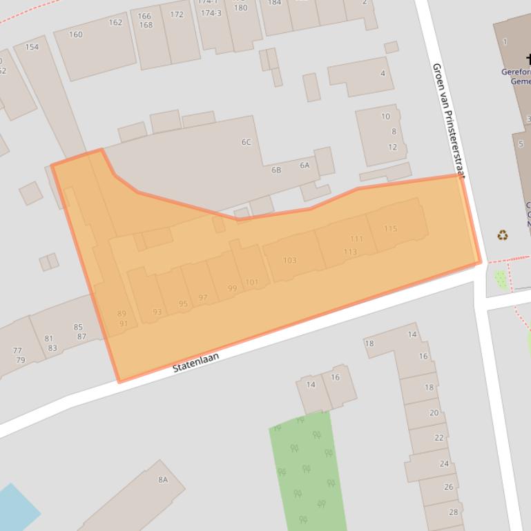 Kaart van postcodegebied 6828WD.