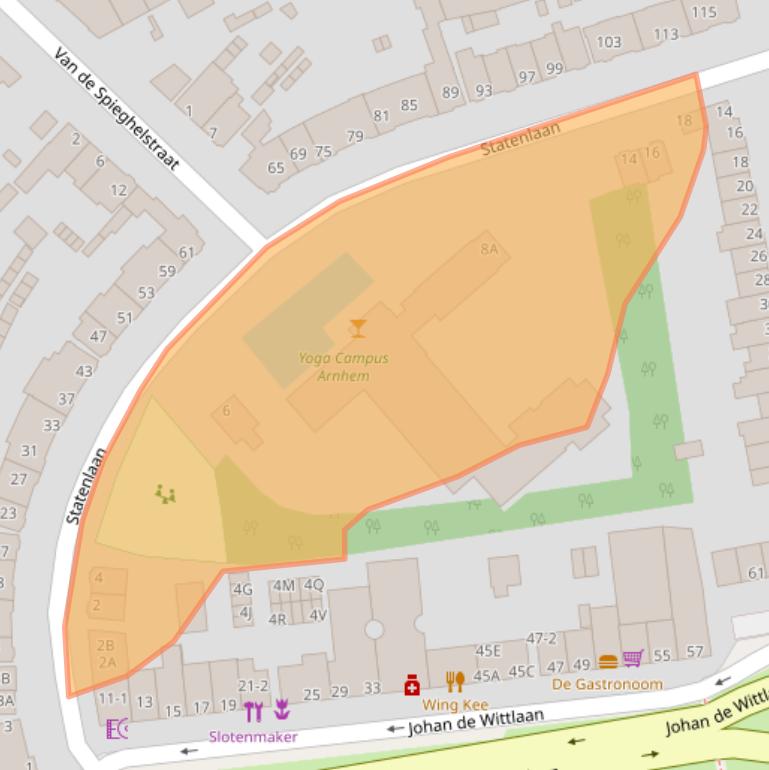 Kaart van postcodegebied 6828WE.