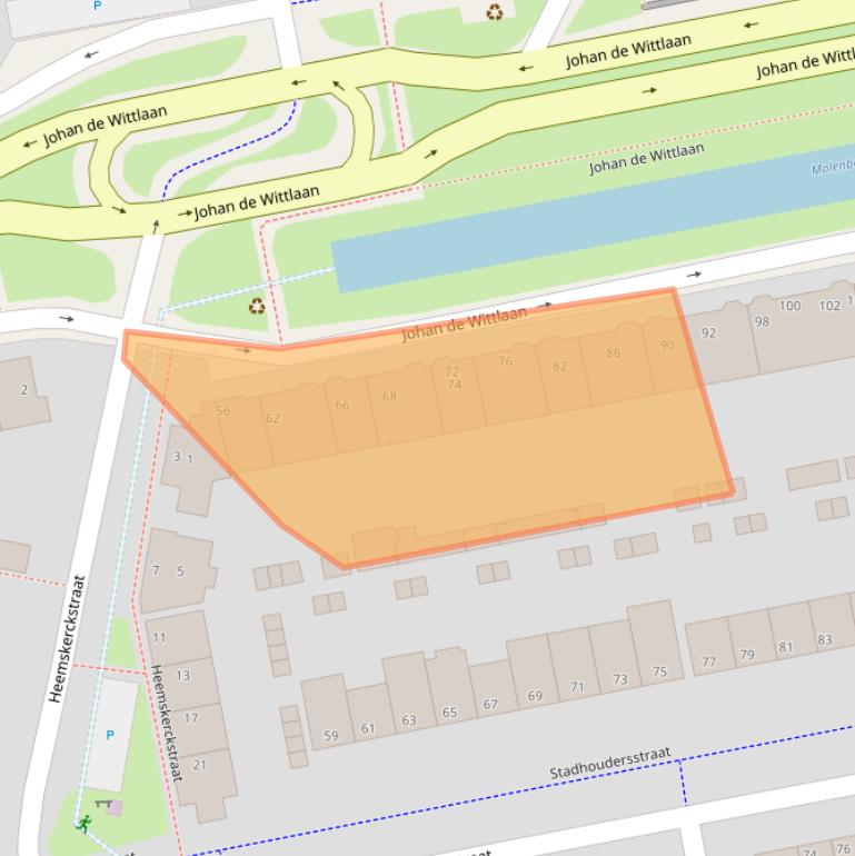 Kaart van postcodegebied 6828WJ.