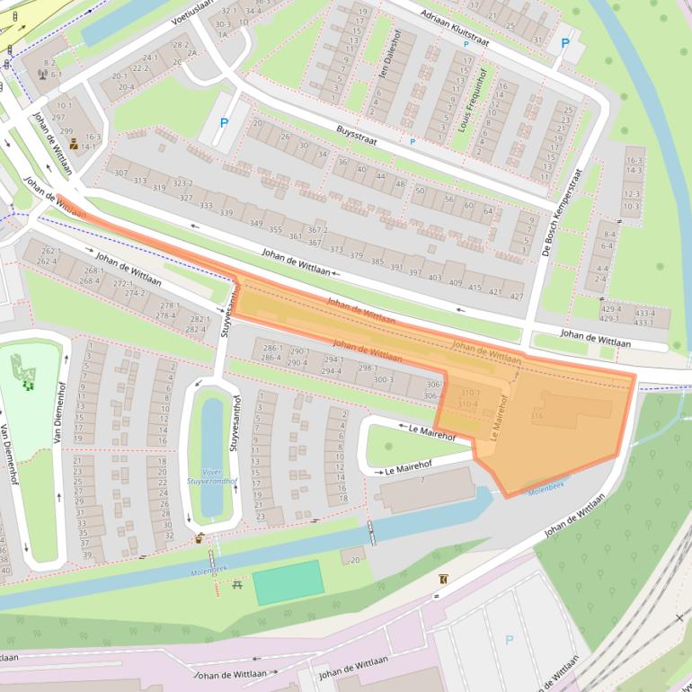 Kaart van postcodegebied 6828WZ.