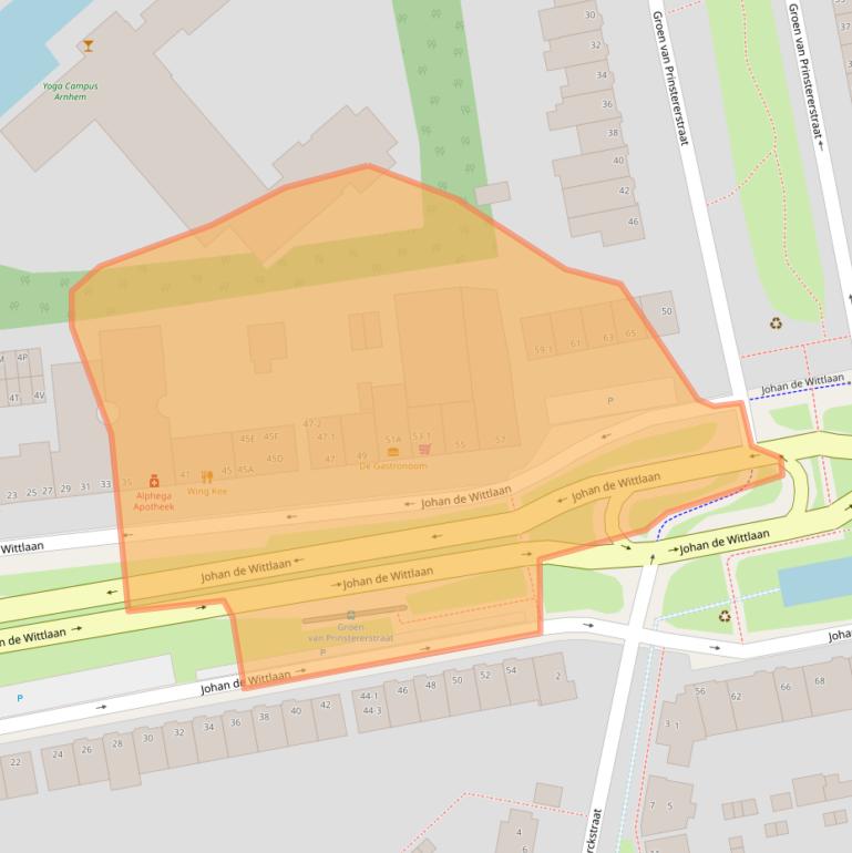 Kaart van postcodegebied 6828XC.