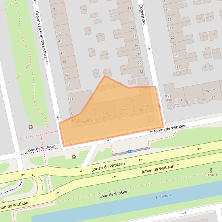 Kaart van postcodegebied 6828XD.