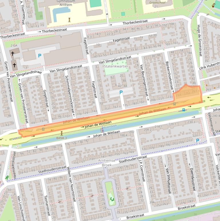 Kaart van postcodegebied 6828XL.