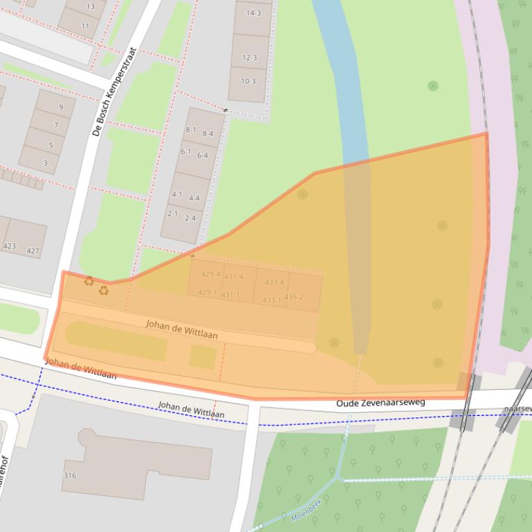 Kaart van postcodegebied 6828XT.