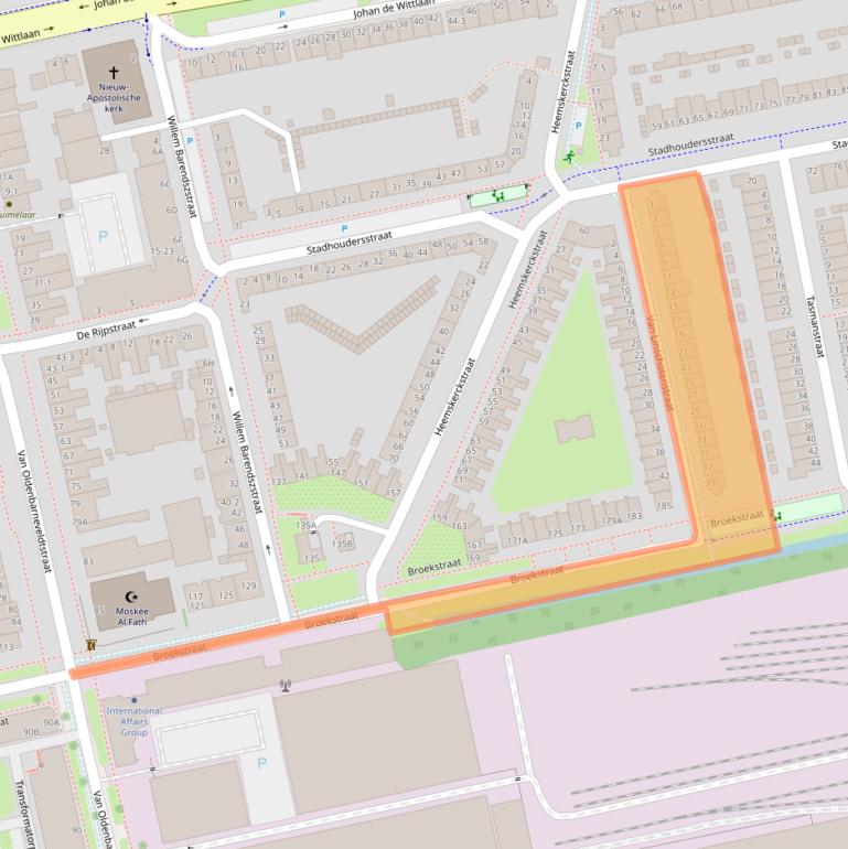 Kaart van postcodegebied 6828ZA.