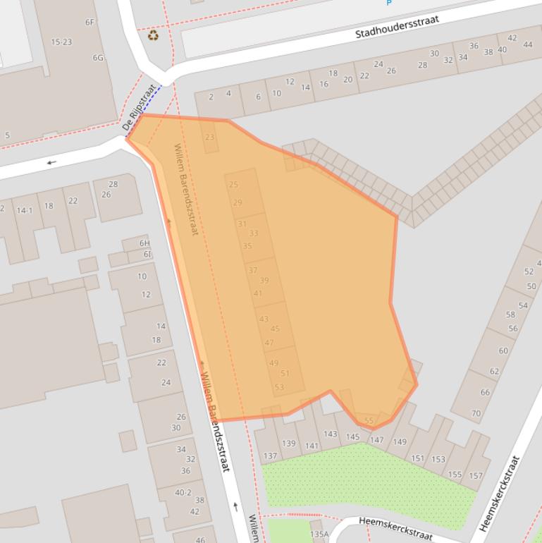 Kaart van postcodegebied 6828ZJ.