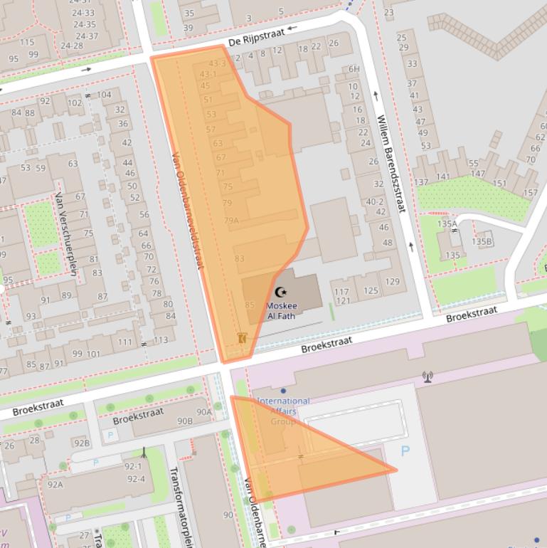 Kaart van postcodegebied 6828ZN.