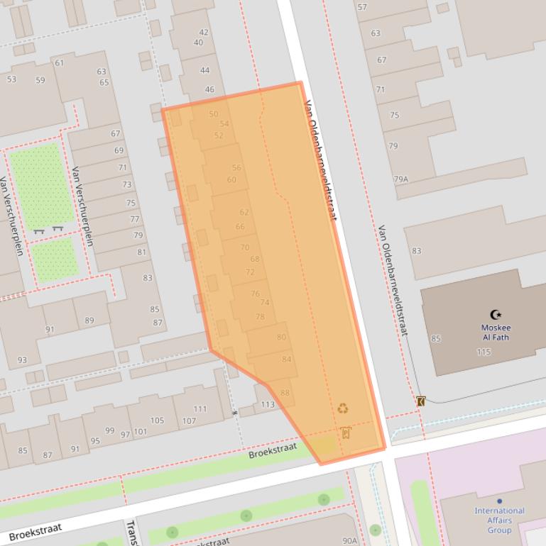 Kaart van postcodegebied 6828ZR.