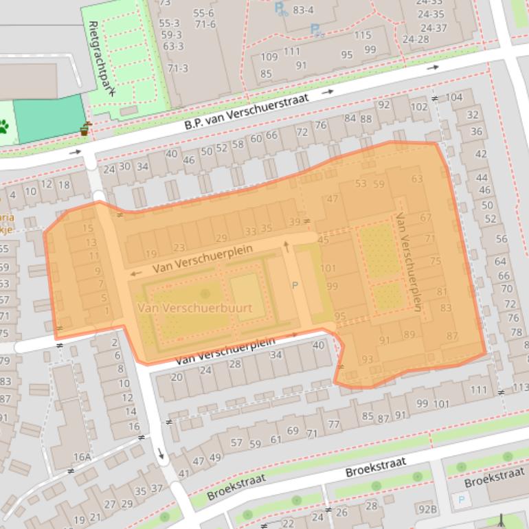 Kaart van postcodegebied 6828ZS.