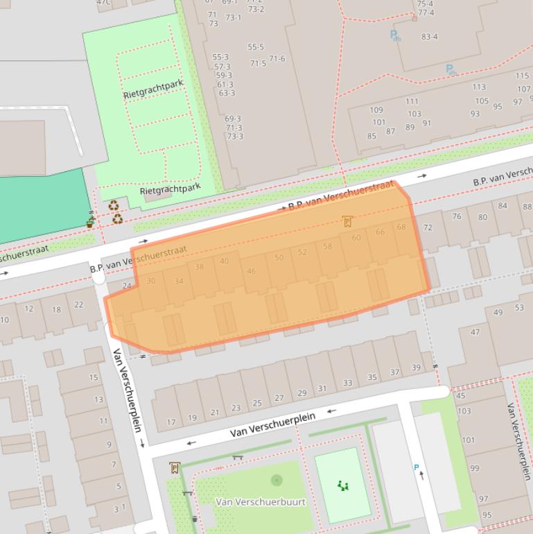 Kaart van postcodegebied 6828ZX.
