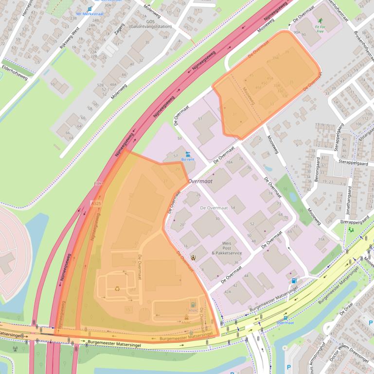 Kaart van postcodegebied 6831AE.