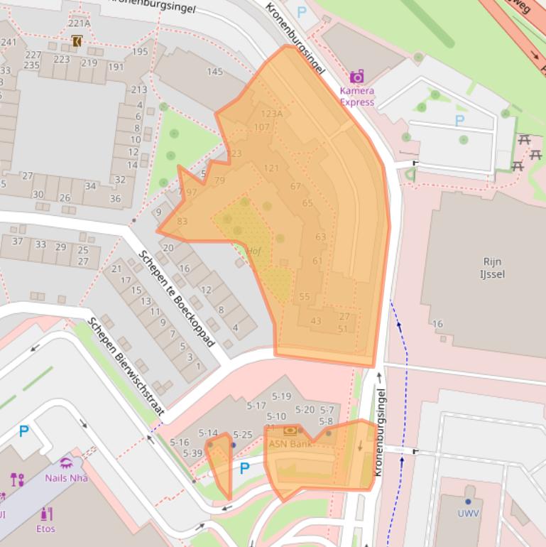 Kaart van postcodegebied 6831GD.