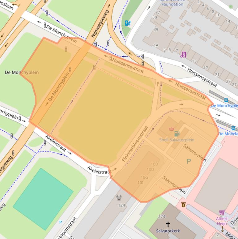 Kaart van postcodegebied 6832AB.