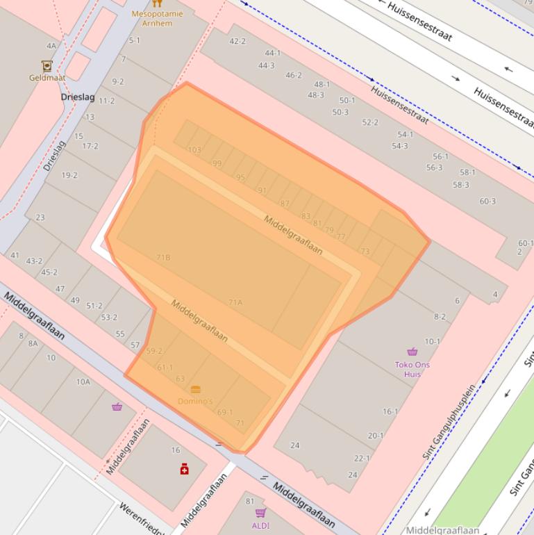 Kaart van postcodegebied 6832AP.