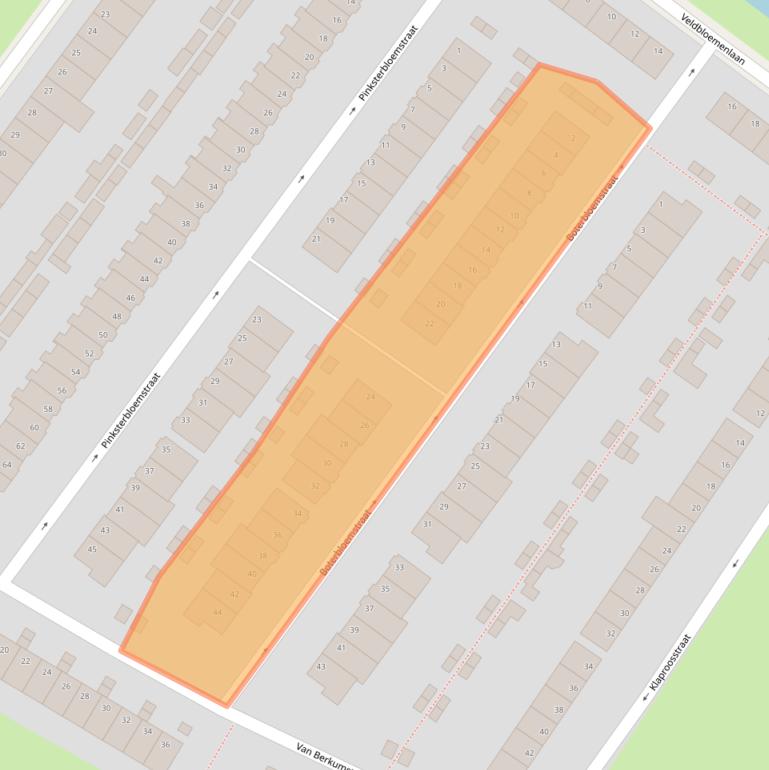 Kaart van postcodegebied 6832BN.