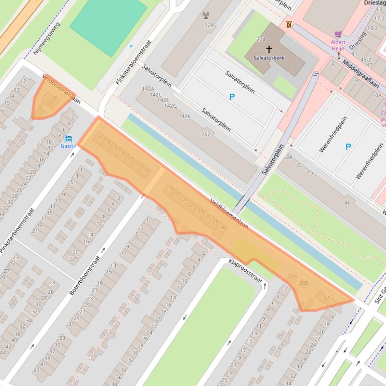 Kaart van postcodegebied 6832BT.