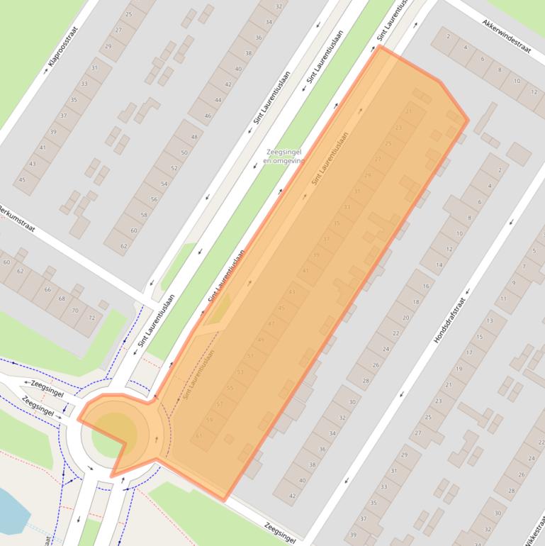 Kaart van postcodegebied 6832CG.