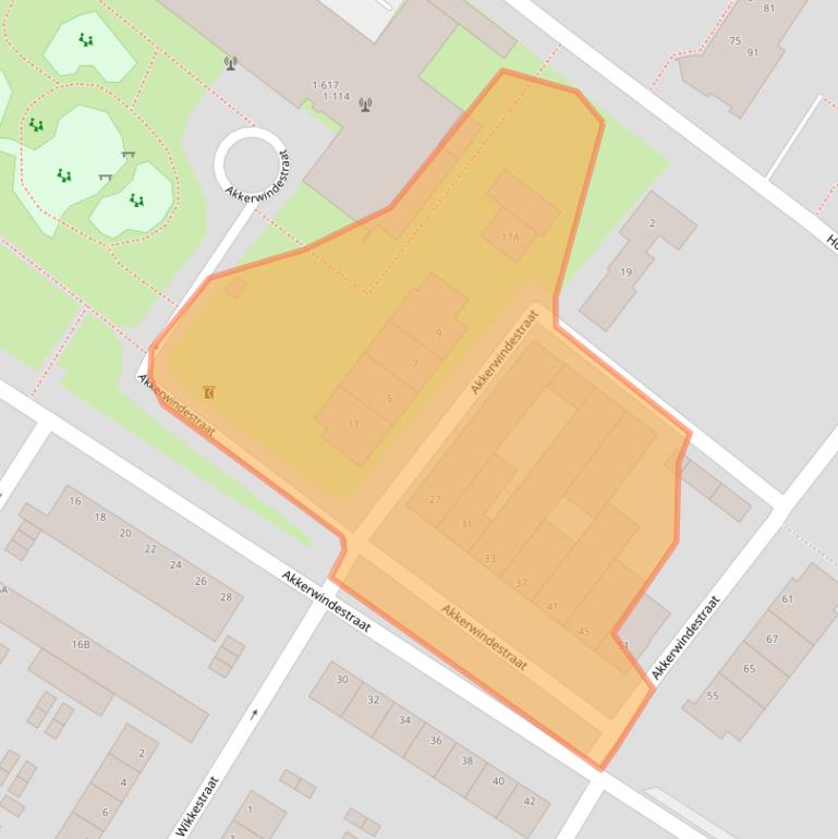 Kaart van postcodegebied 6832CS.