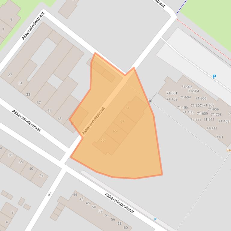 Kaart van postcodegebied 6832CT.