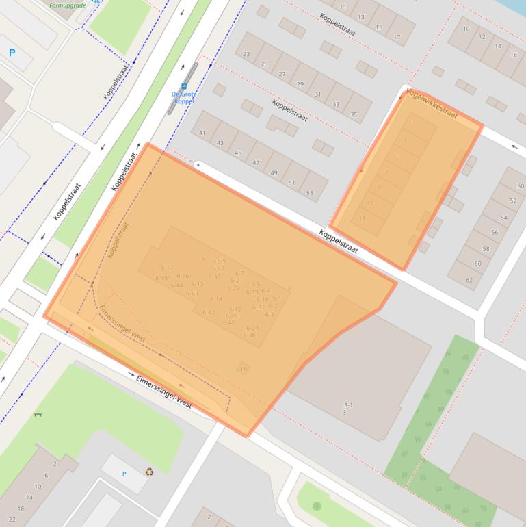 Kaart van postcodegebied 6832DN.