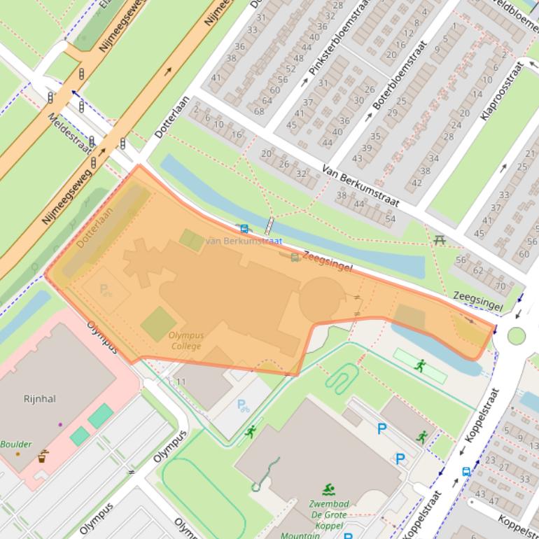 Kaart van postcodegebied 6832DR.