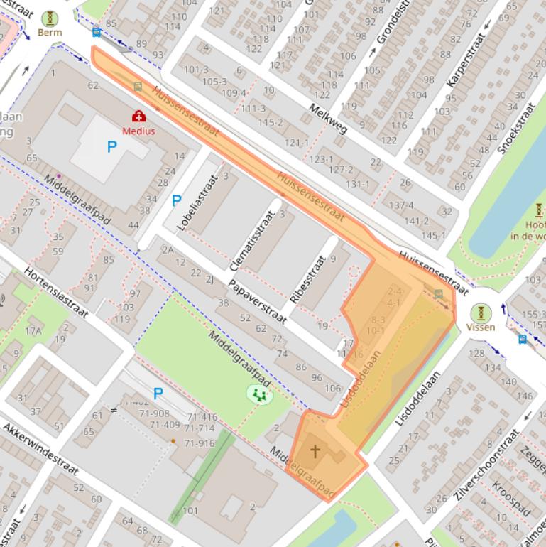 Kaart van postcodegebied 6832EC.