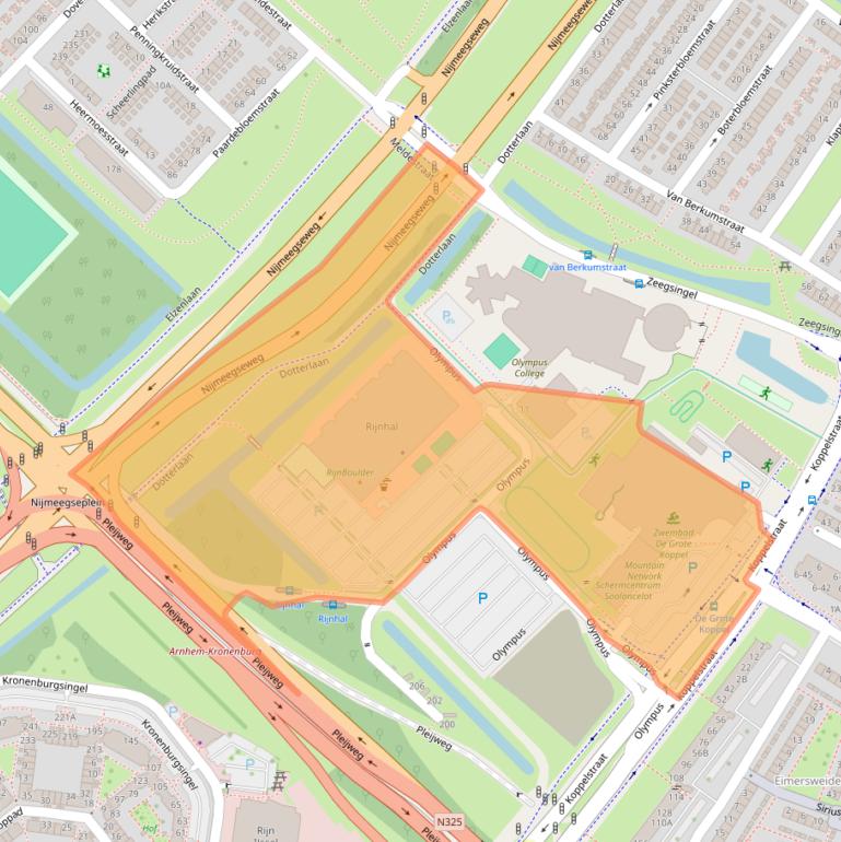 Kaart van postcodegebied 6832EL.