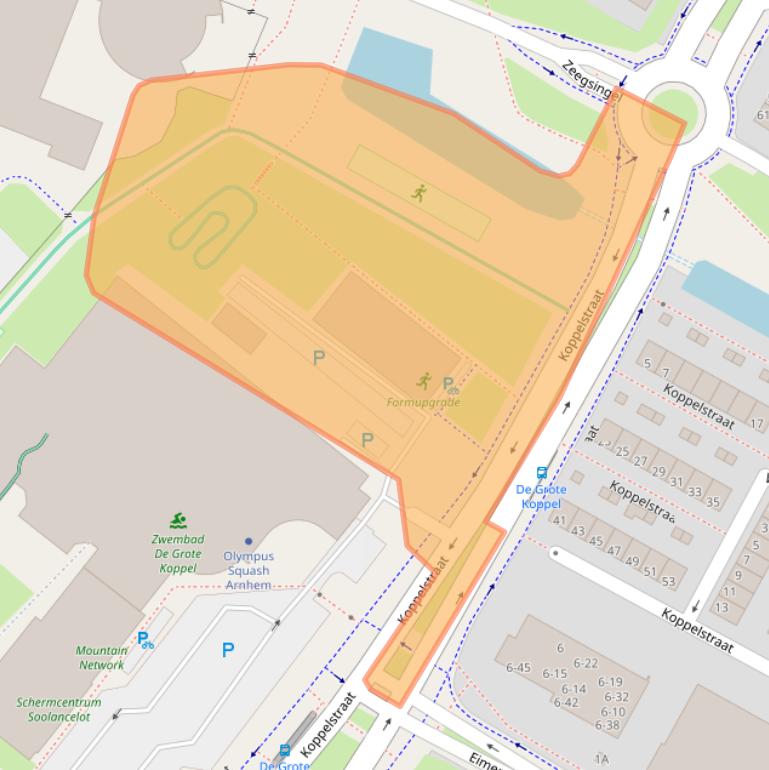 Kaart van postcodegebied 6832EP.