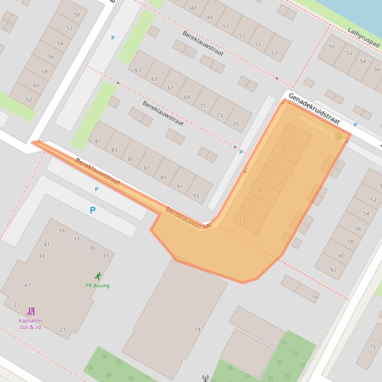 Kaart van postcodegebied 6832ES.