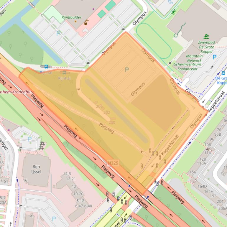 Kaart van postcodegebied 6832EZ.