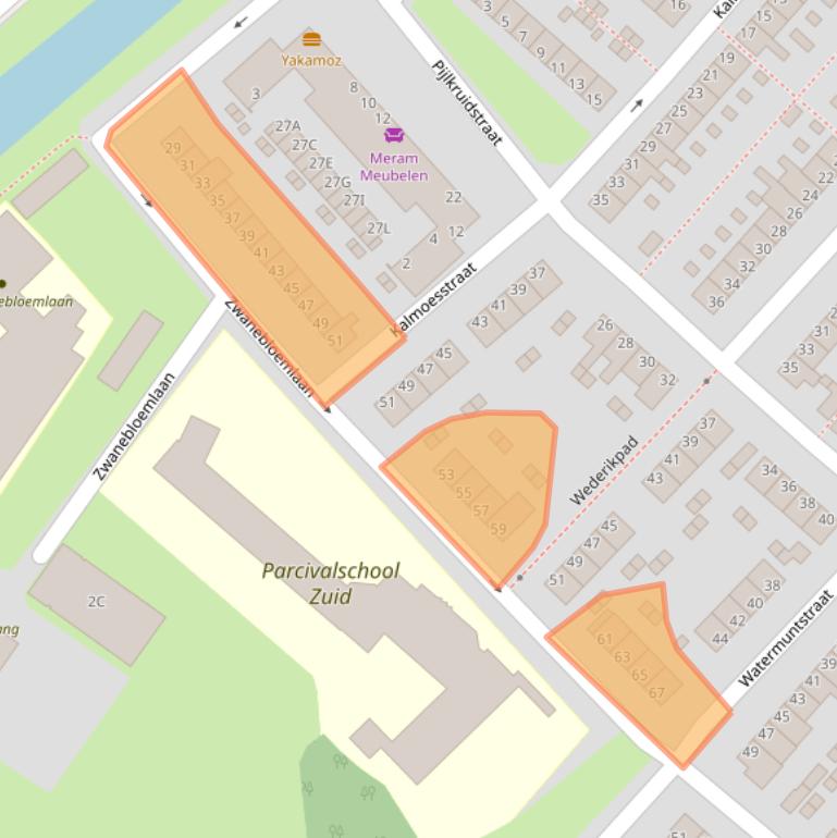 Kaart van postcodegebied 6832HD.